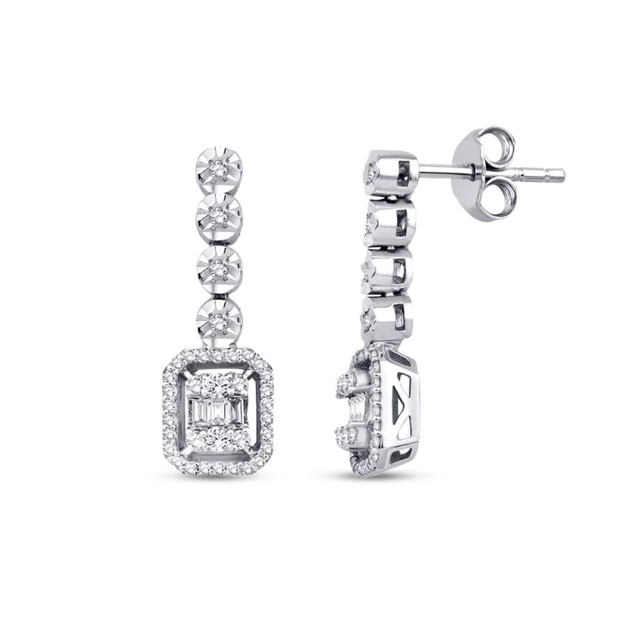 0.37 ct. Diamant Baguette Ohrringe