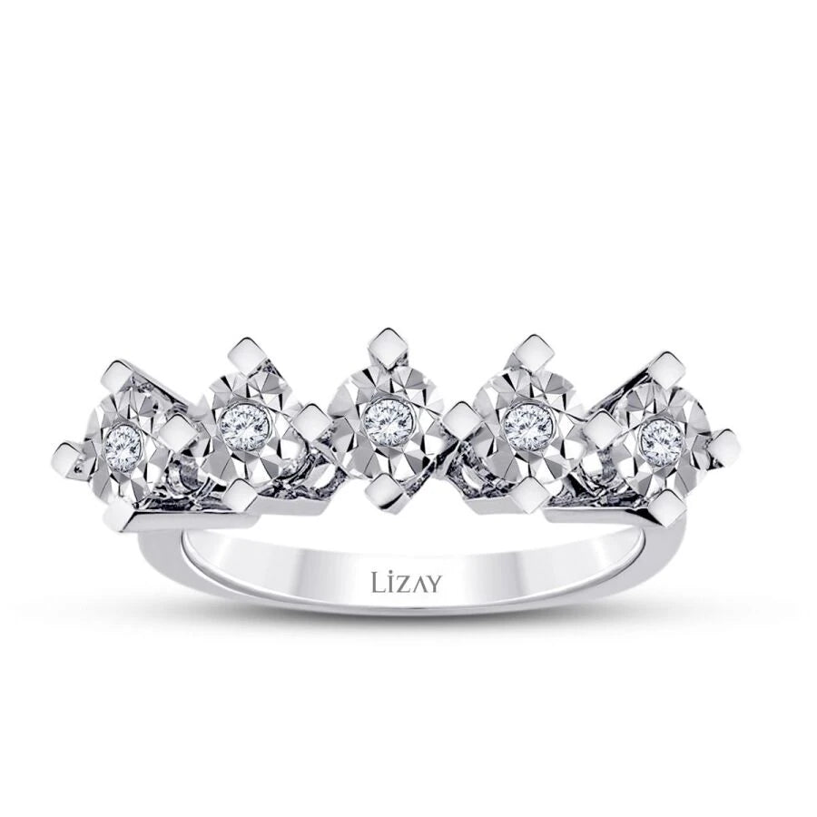 1.00 ct. Diamant Effekt Fünf-Stein Ring