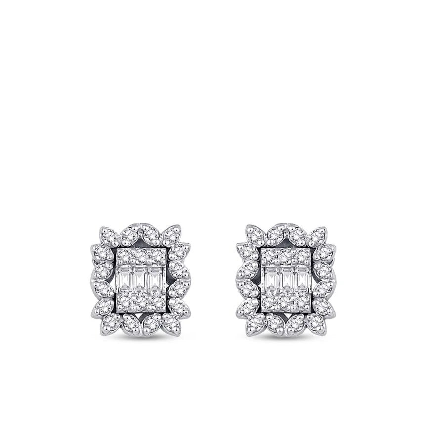 0.19 ct. Diamant Baguette Ohrringe