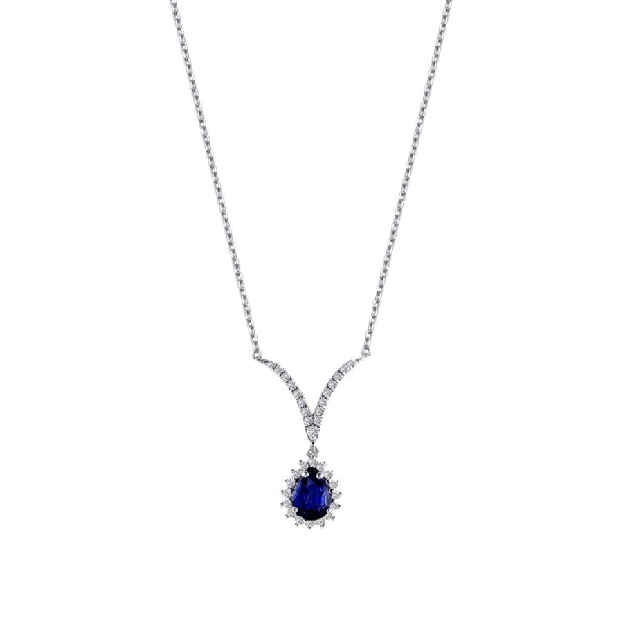 0.95 ct. Diamant Saphir Halskette