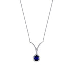 0.95 ct. Diamant Saphir Halskette