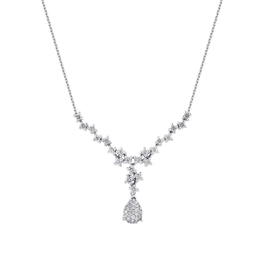 0.48 ct. Diamant Tropfen Halskette