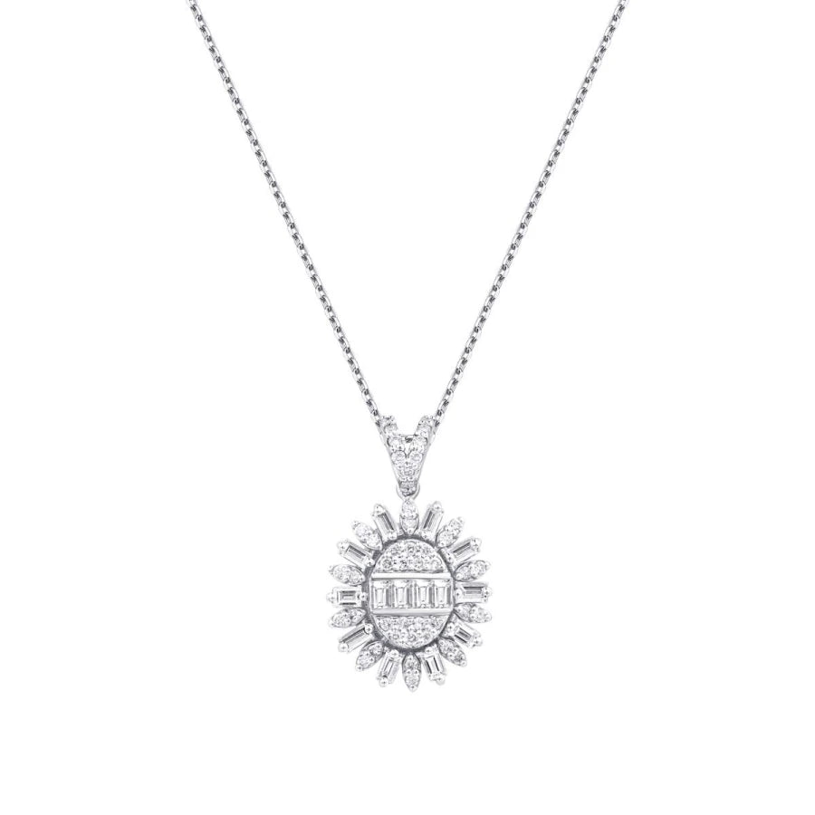0.43 ct. Diamant Baguette Trend Halskette