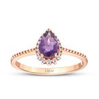 0.56 ct. Diamant Amethyst Ring