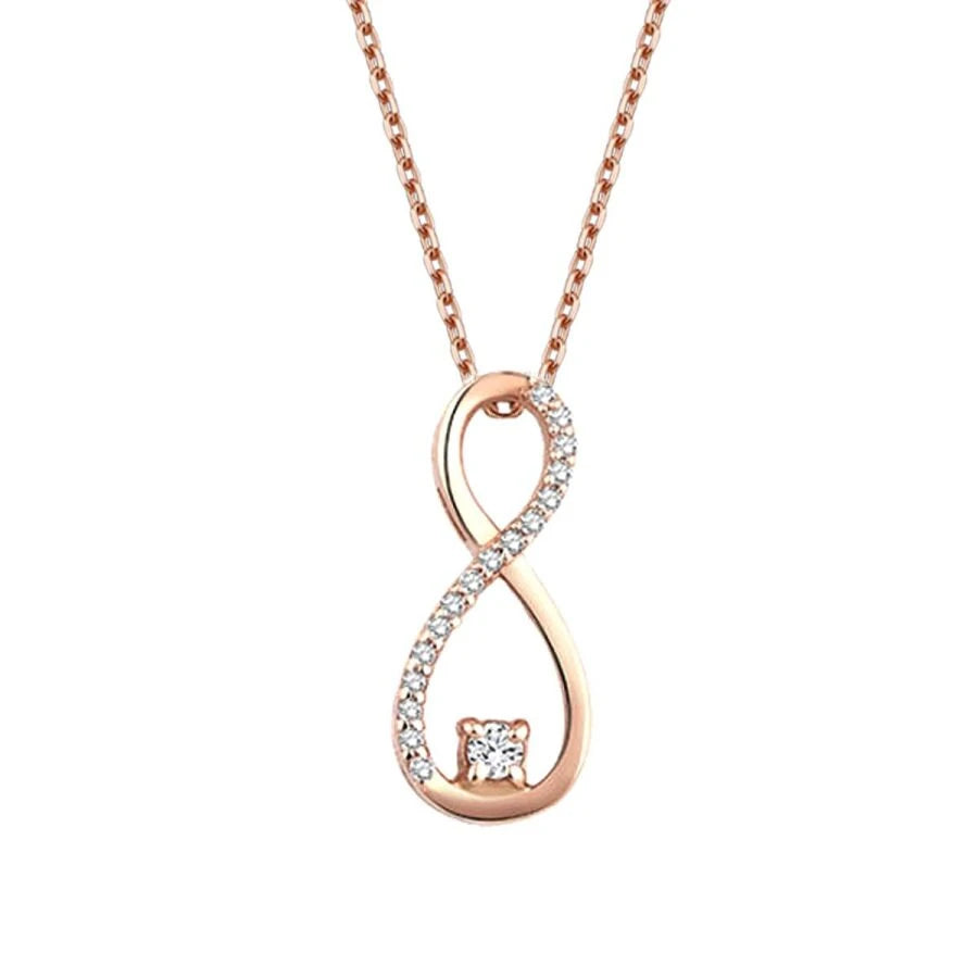 0.11 ct. Diamant Infinity Halskette