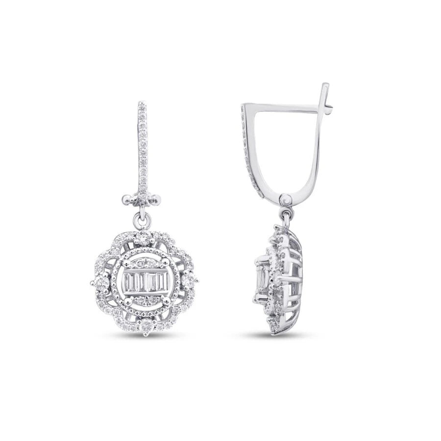 0.75 ct. Diamant Baguette Ohrringe