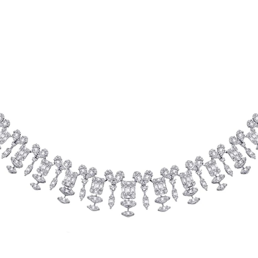 13.55 ct. Diamant Baguette Halskette