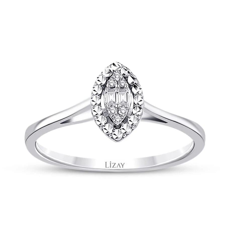 0.21 Karat Diamant Tropfen Baguette Set