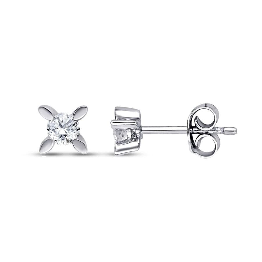 0.40 ct. Diamant Solitär Ohrringe
