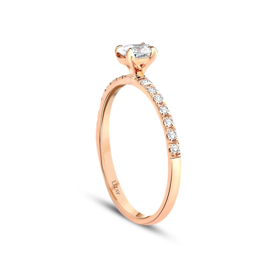 0.37 ct. Diamant Ovale Solitär Verlobungsring