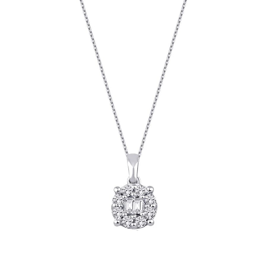 0.23 ct. Diamant Baguette Trend Halskette
