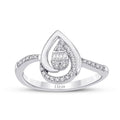 0.19 ct. Diamant Tropfen Baguette Ring
