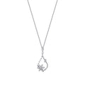 0.63 ct. Diamant Blumen Baguette Halskette