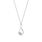 0.63 ct. Diamant Blumen Baguette Halskette