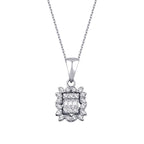 0.10 ct. Diamant Baguette Halskette