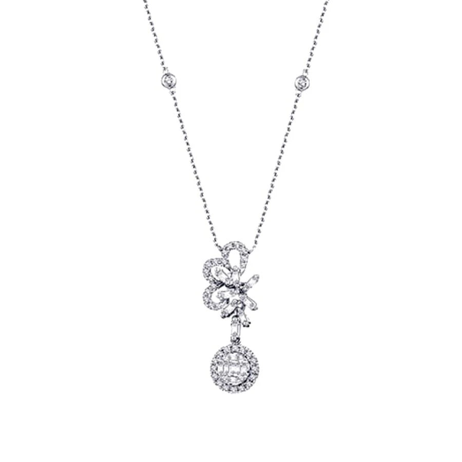 0.53 ct. Diamant Baguette Halskette