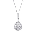 1.07 ct. Diamant Tropfen Baguette Halskette