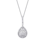 1.07 ct. Diamant Tropfen Baguette Halskette