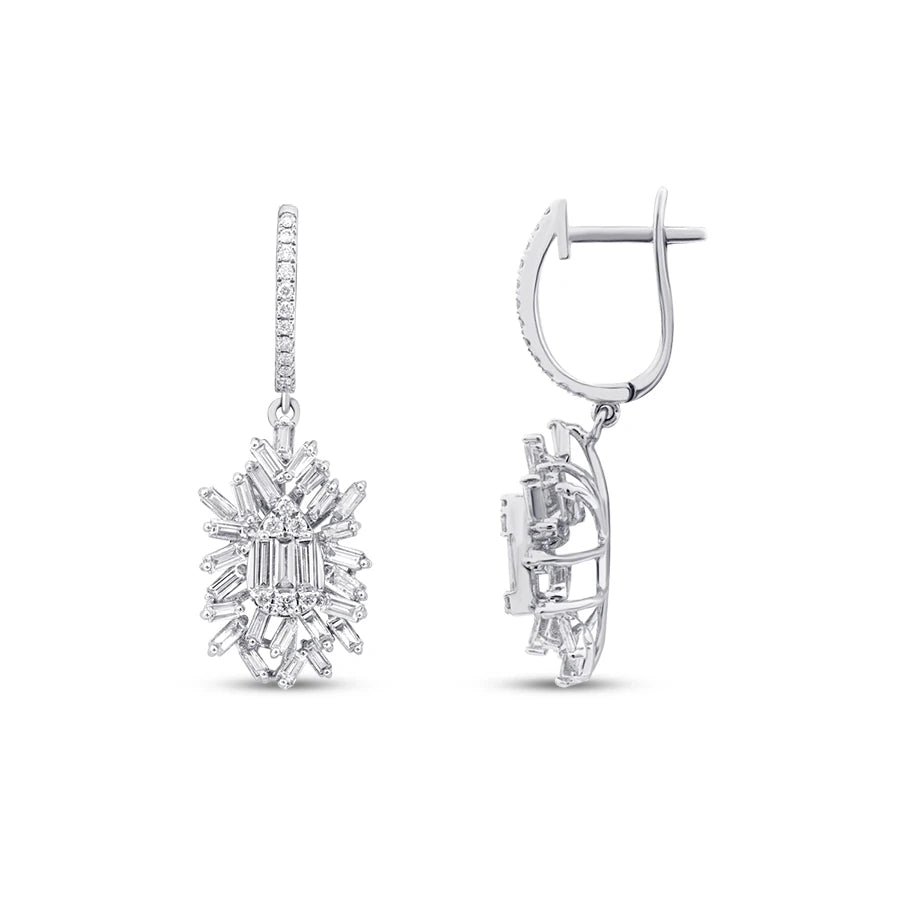 1.36 ct. Diamant Baguette Ohrringe