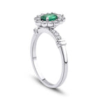 0.71 ct. Diamant Smaragd Ring