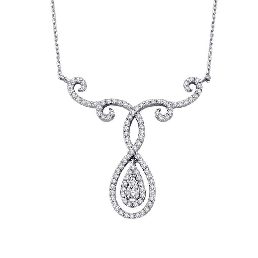 0.43 ct. Diamant Trend Tropfen Halskette