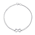 0.03 ct. Diamant Herz Unendlichkeits Armband