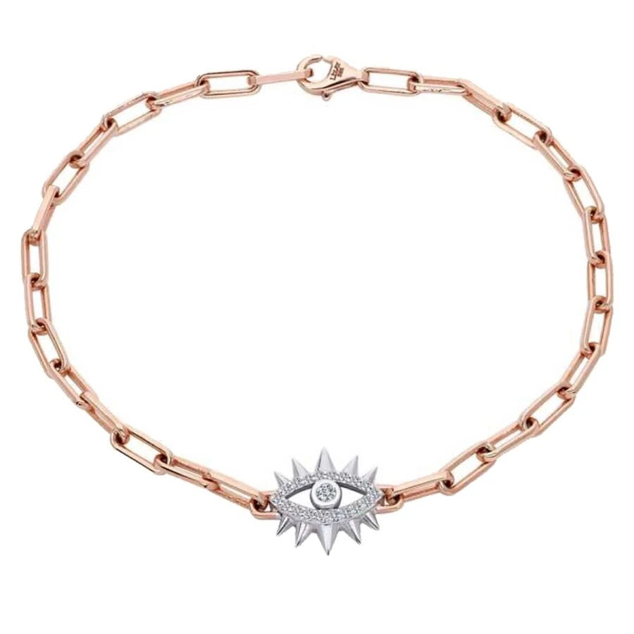 0.14 ct. Diamant Zweifarbiger Schutzauge Armband