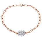 0.14 ct. Diamant Zweifarbiger Schutzauge Armband