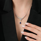 2.05 ct. Diamant Saphir Halskette