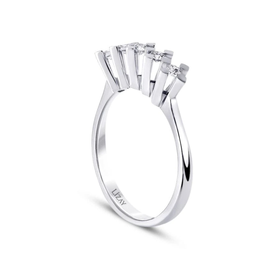 0.20 ct. Diamant Fünf-Stein Ring