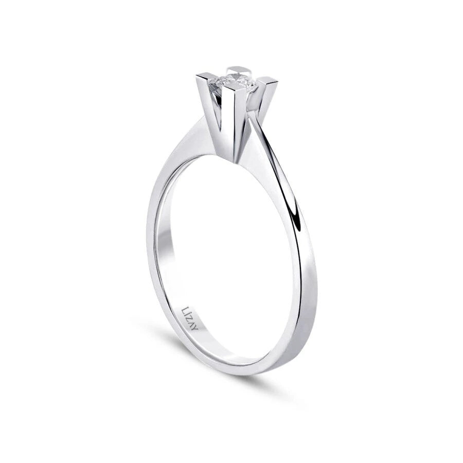0.10 ct. Diamant Rund Solitär Verlobungsring