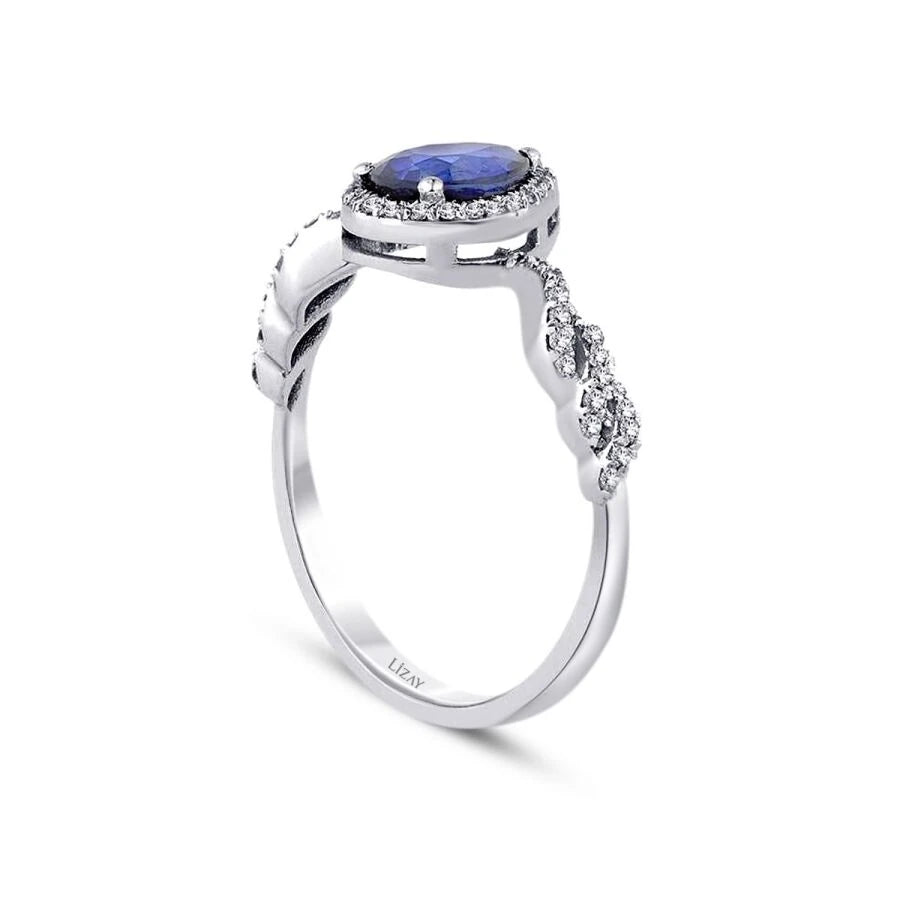 0.83 ct. Diamant Saphir Ring