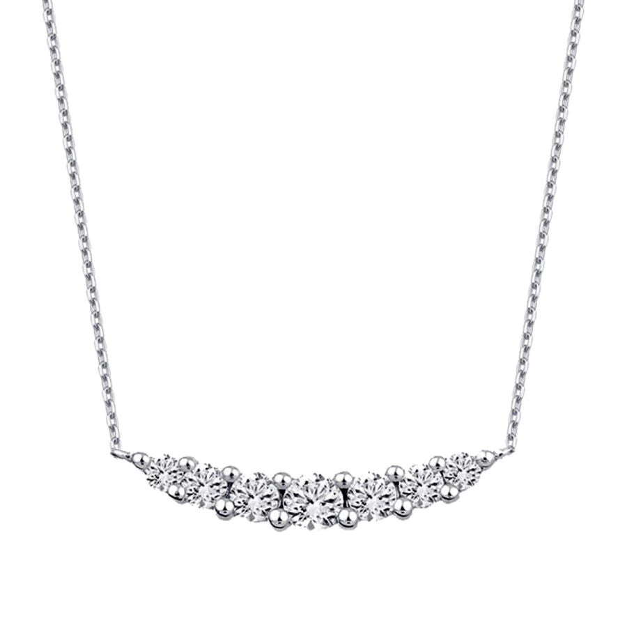 0.22 ct. Diamant Sieben-Stein Halskette