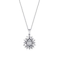 0.19 ct. Diamant Baguette Halskette