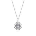 0.19 ct. Diamant Baguette Halskette