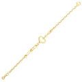 Gold Armband mit Herz und Kettendetail