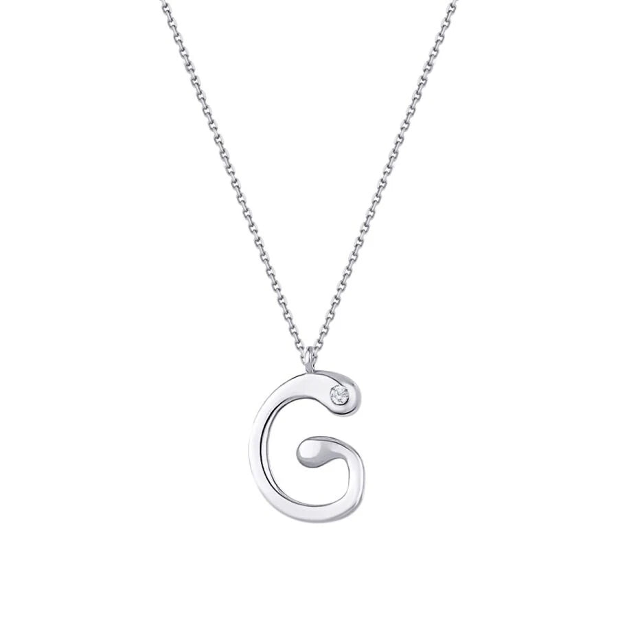 0.02 ct. Diamant G-Buchstabe Halskette