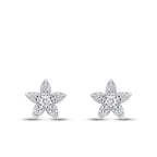 0.34 ct. Diamant Blumen Ohrringe