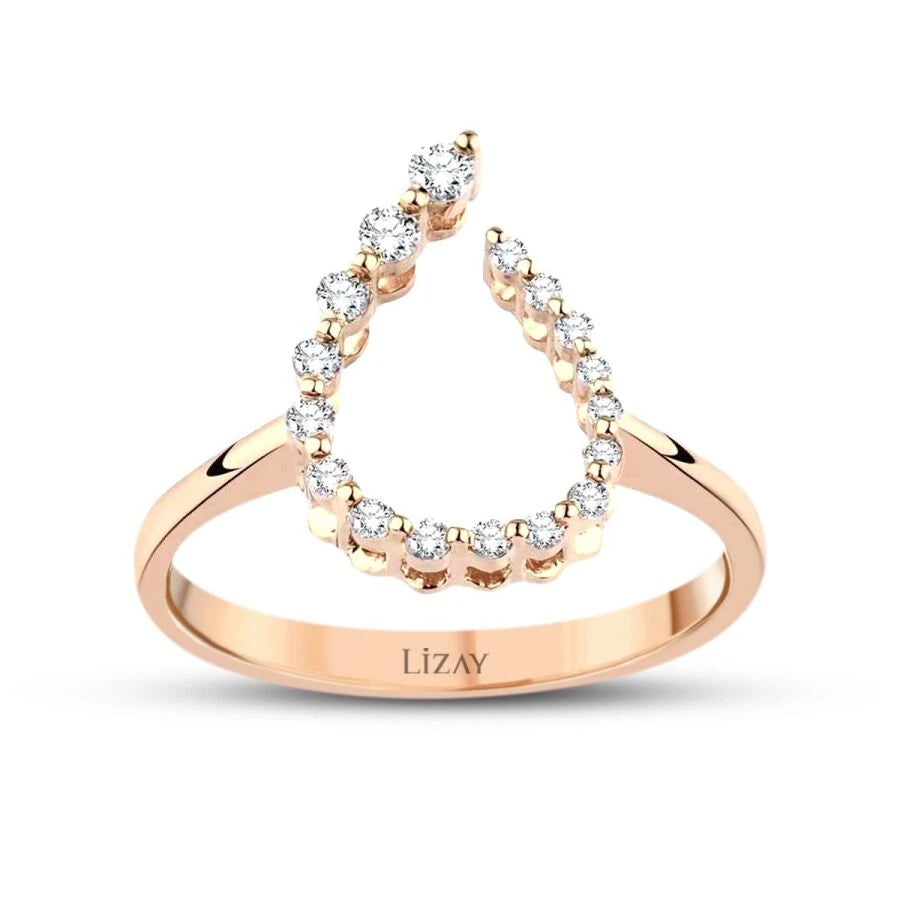 0.19 ct. Diamant Roségold Trend Ring