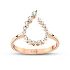 0.19 ct. Diamant Roségold Trend Ring