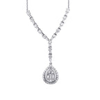 0.50 ct. Diamant Baguette Tropfen Halskette