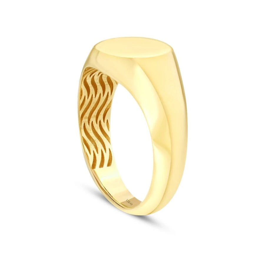 Gold Rund  Herren Ring