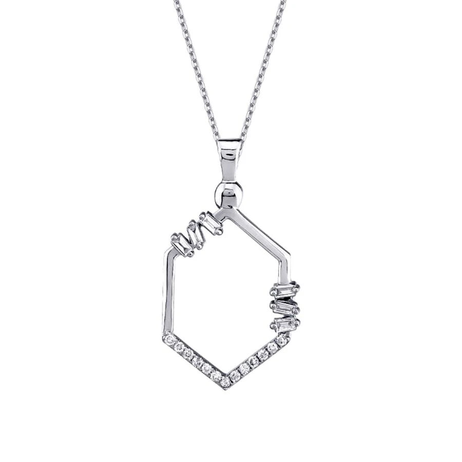 0.31 ct. Diamant Baguette Halskette