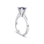 0.58 ct. Rund Solitär Saphir Verlobungsring