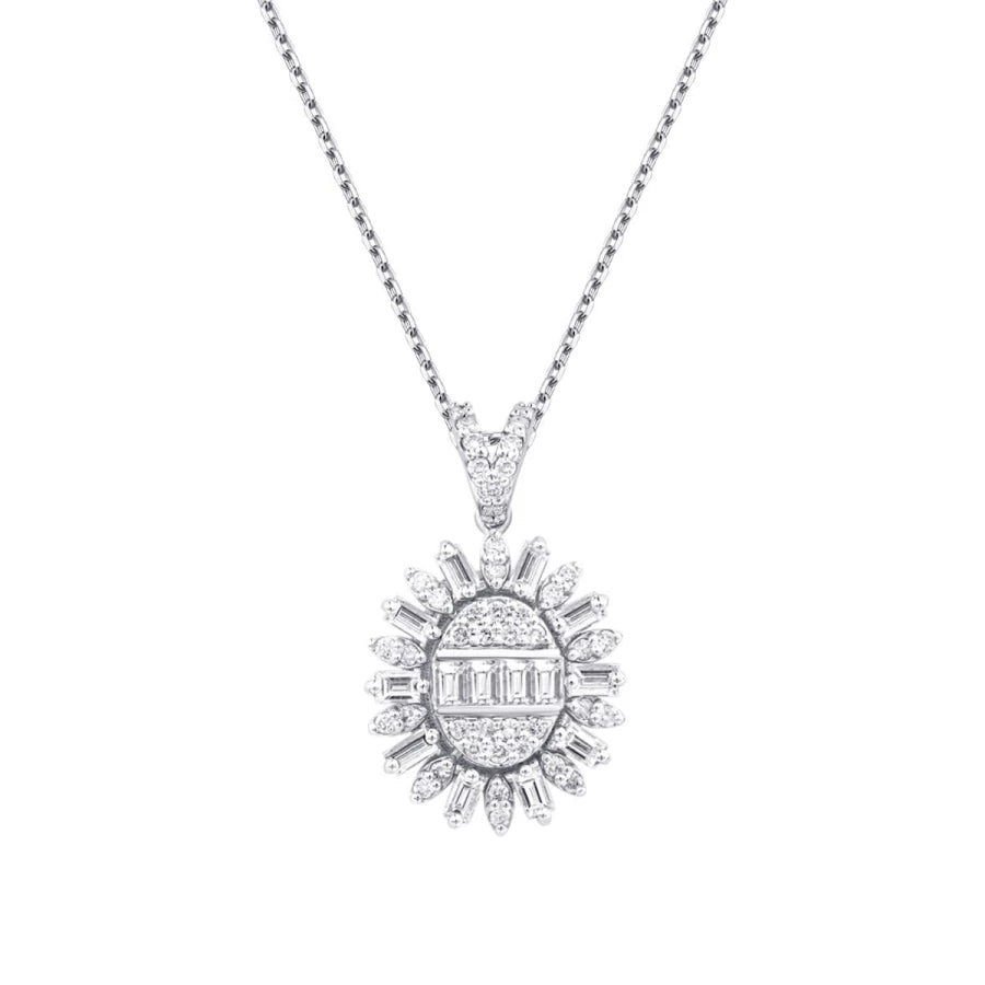 0.43 ct. Diamant Baguette Trend Halskette