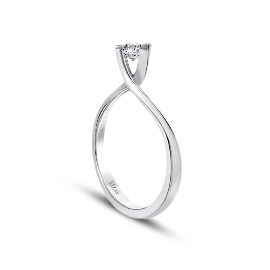 0.25 ct. Diamant Rund Solitär Verlobungsring