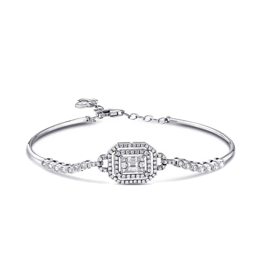 0.45 ct. Diamant Baguette Armreif
