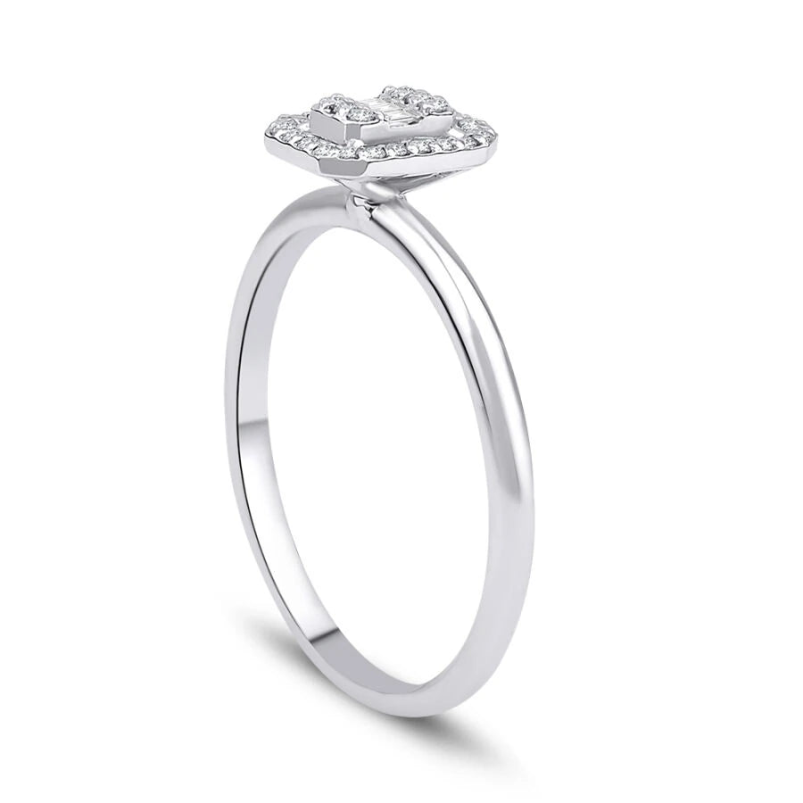 0.11 ct. Diamant Baguette Ring