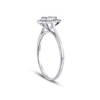 0.06 ct. Diamant Effekt Ovale Baguette Ring