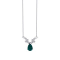 0.99 ct. Diamant Smaragd Halskette